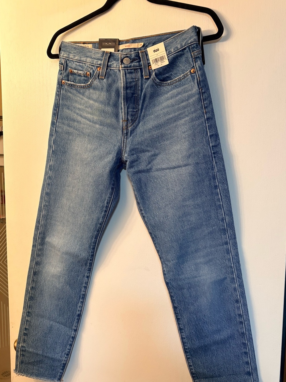Levi's Light Blue High-Rise Straight Jeans